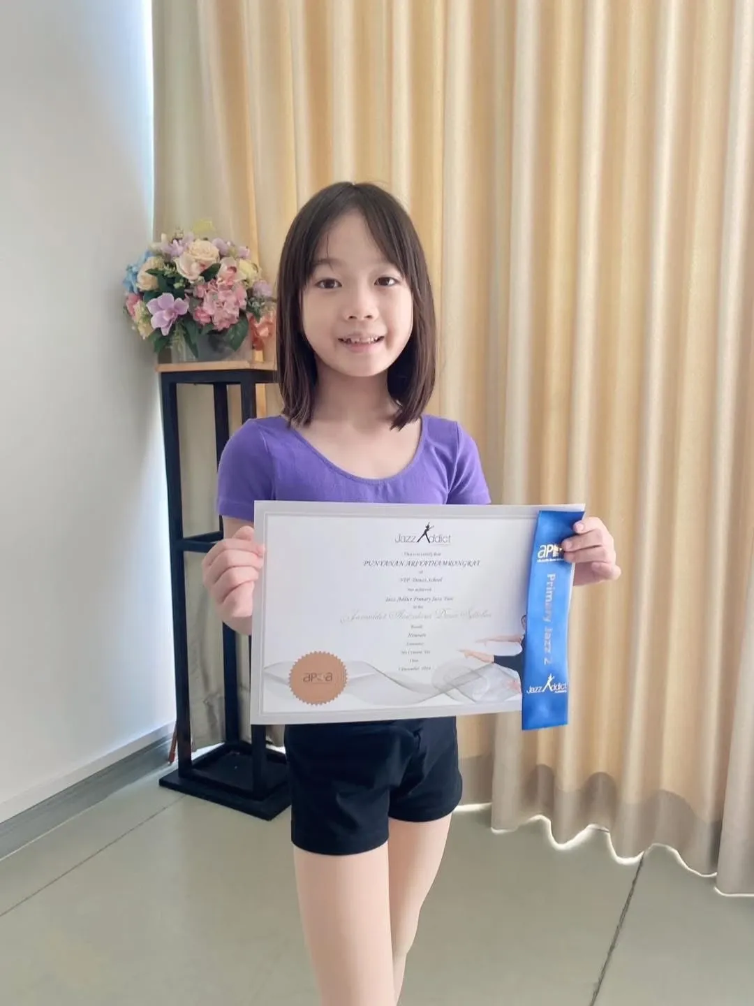 ขอแสดงความยินดีกับน้องน้ำมนต์กับเหรียญทองด้วยนะคะ รายการ APDA Jazz and Urban Winter Examination with Ms. Corinne Yee